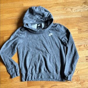 Nike Gray Hooded long neck Pullover Style small